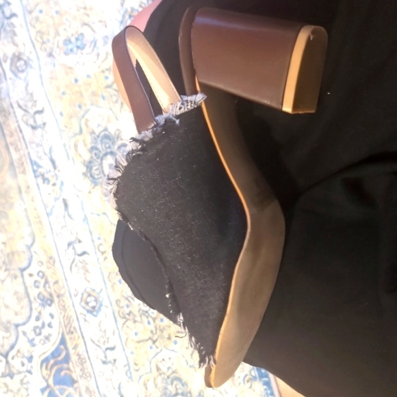 Nature Breeze Black jeans chunk heels Size 9 - Picture 7 of 13